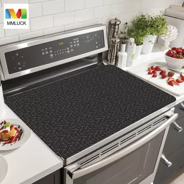 Thảm bếp cảm ứng MMLUCK, Vỏ bếp cảm ứng 52 × 78cm bằng silicon, Thảm bảo vệ lò sưởi cảm ứng Thảm bảo vệ chống nước lớn đa năng nhà bếp