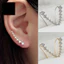 Một thế giới| Phụ Nữ Thời Trang Dòng Kim Cương Giả Zircon Bông Tai Tai Móc Tai Kẹp Trang Sức
