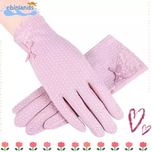 Găng tay chống nắng mùa hè EBINLANDS, Găng tay chống nắng màn hình cảm ứng chống nắng, Găng tay lái xe đạp co giãn ren thoáng khí ngoài trời Chạy bộ