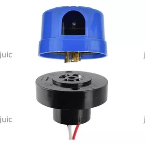 Cảm biến quang điện JUIC LPlighting có đế, Công tắc điều khiển ánh sáng ngoài trời bằng đồng đen, Công tắc cảm biến ánh sáng xanh bằng nhựa 10A bền bỉ Bộ điều khiển thông minh Người điện