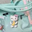 PS1 Sanrio Hello Kitty Plushie Móc Khóa Trang Phục Hoa Với Túi Gà Vàng Nhỏ Charm SP1