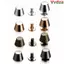 VVDZA 10 Bộ / túi 10 / 12 Mm Dây Đeo Đinh Tán DIY Da Thủ Công Quần Áo / Túi / Giày Kim Loại Móng Tay Xô Mái Vòm