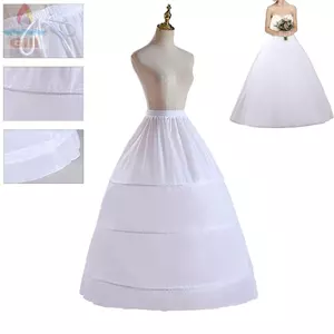 GILL Underskirt Crinoline, Áo Petticoat trắng dài, Áo choàng bóng 3 lỗ