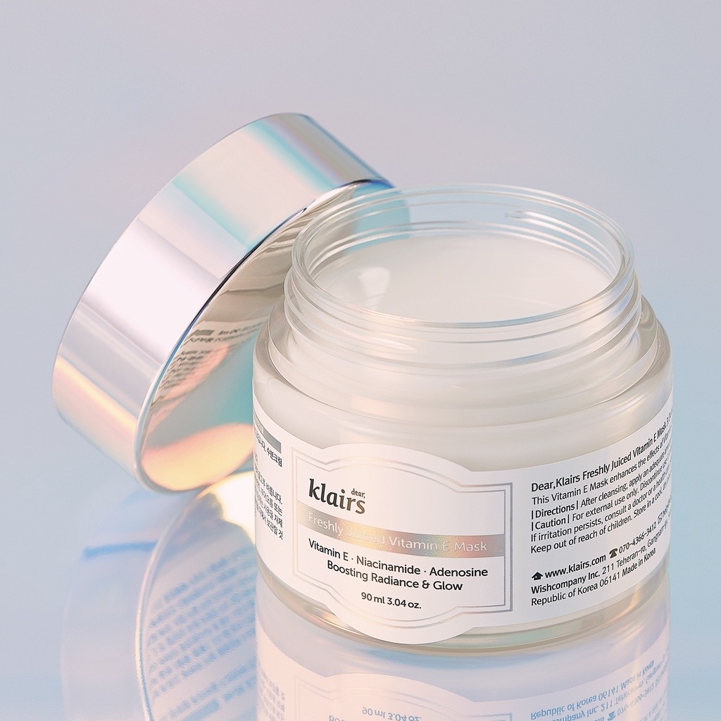 Mặt nạ ngủ Dear, Klairs Freshly Juiced Vitamin E Mask hỗ trợ dưỡng ẩm và làm sáng 90g [FS]