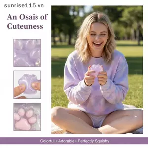 SRVN Móng Vuốt Mèo Trong Suốt Bóp Đồ Chơi Trẻ Em Người Lớn Mềm Pinch Fidget Đồ Chơi Có Hạt Bướm Giáng Sinh Halloween.
