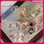 JASMINE Y2k Cá Heo Âm Nhạc Note Khuôn Silicon Hoạt Hình Chó Con Nơ Móng Tay Mẫu Dụng Cụ Thiết Kế Làm Móng Tay DIY Nail Art Trang Trí JASMINE