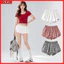 Quần Short Eo Co Giãn YRBWD, Quần Short Kẻ Sọc Retro Y2k Thiết Kế Cổ Điển, Quần Short Bong Bóng Sang Trọng Hàn Quốc Đa Năng Phù Hợp Với Quần Short Dạo Phố
