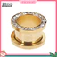 MIC _ 1Pc Thép Không Gỉ Kim Cương Giả Kẻ Sọc Mạ Tai Cắm Bông Tai Xuyên Trang Sức