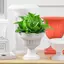 1 Bình nhựa gợn sóng nước lớn Sắp xếp chậu hoa Phong cách Bắc Âu hiện đại Nhà Phòng khách Trang trí máy tính để bàn Trang trí