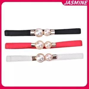 JASMINE Nữ Co Giãn Thắt Lưng Thắt Lưng Ngọc Trai Cho Váy Váy Dây Thắt Lưng Wasit JASMINE