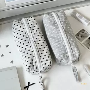 Ở lại Chấm In Túi Bút Chì Vải Dung Tích Lớn Hộp Đựng Bút Chì Túi Đựng Trang Điểm Di Động Để Sử Dụng Du Lịch Hàng Ngày