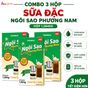 Sữa Đặc Ngôi Sao Phương Nam Hộp 1,284kg Xanh Lá, Độ Béo Đậm Pha Trà Sữa, Cà Phê Chuẩn Vị