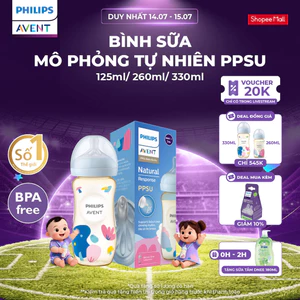 Bình Sữa Mô Phỏng Tự Nhiên Mới PPSU Philips Avent Natural Response 125ml 260ml 330ml