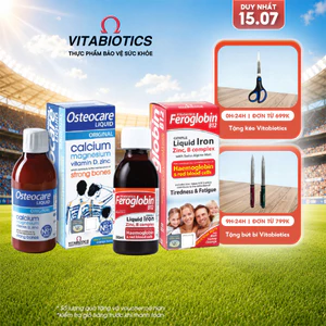 Bộ Dưỡng Chất Cho Bé TPBVSK Osteocare Liquid & Feroglobin B12 Liquid Vitabiotics