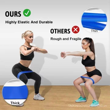 Dây kháng lực để tập luyện, Dây tập thể dục Bộ dây kháng lực với 5 cấp độ kháng lực, tập luyện nhiều màu để thể dục trong nhà & ngoài trời, Huấn luyện sức mạnh chân, Yog