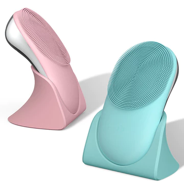 Làm nóng Sữa rửa mặt nhập khẩu Máy rửa mặt bằng silicon điện Máy rửa siêu âm Bàn chải chống nước bảy cấp Máy làm sạch lỗ chân lông mặt