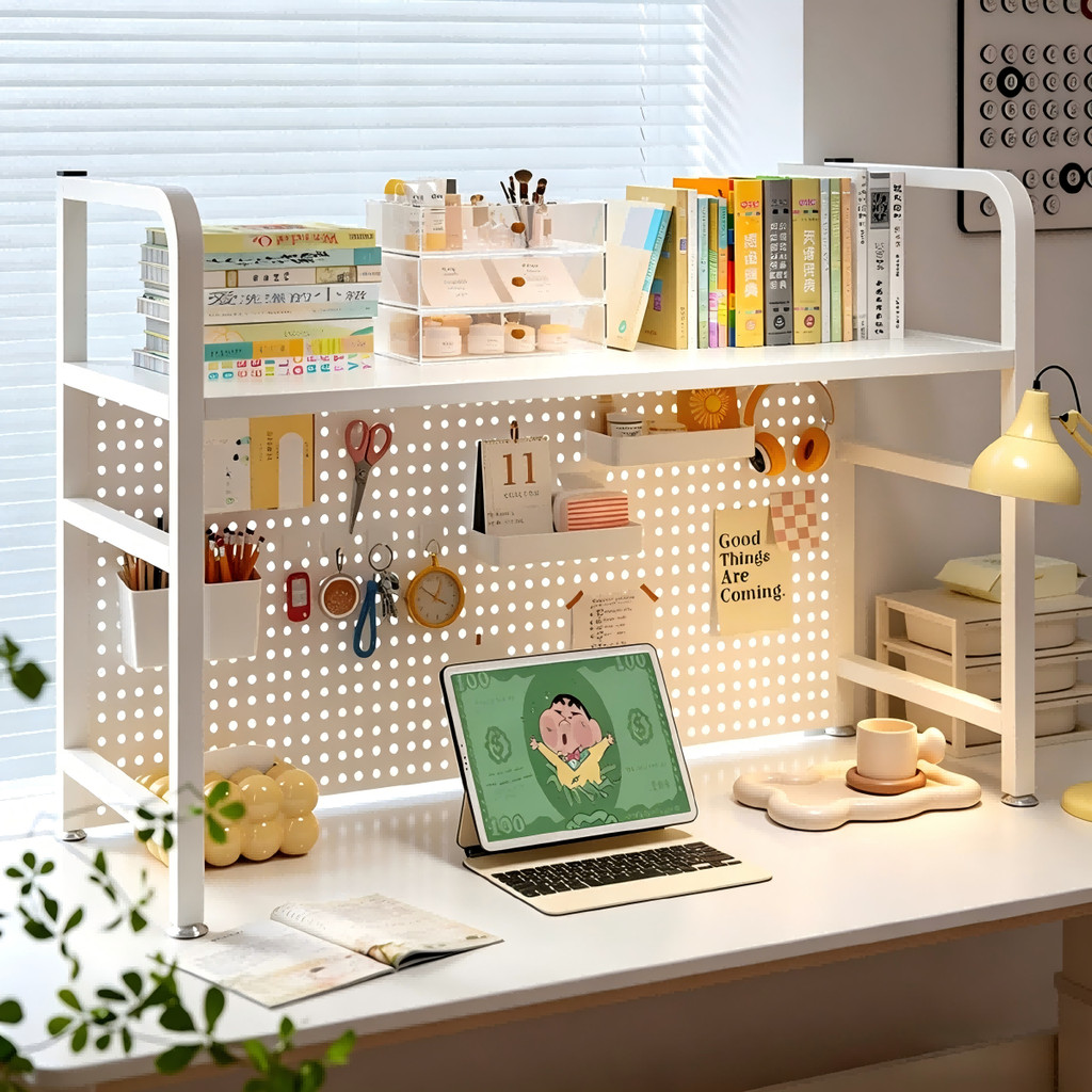 Kệ Pegboard Để Bàn Nhiều Tầng, Giá Sách & Sắp Xếp Đồ Dùng Học Tập, Văn Phòng, Máy Tính, Kệ Trưng Bày Gọn Gàng | BigBuy360 - bigbuy360.vn