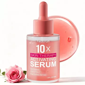 Serum trị liệu ánh sáng đỏ, Serum kích hoạt trị liệu ánh sáng đỏ khuếch đại hiệu ứng & giảm nếp nhăn bằng dưỡng ẩm, Serum ánh sáng đỏ Vitamin E cho mặt, Serum mặt chiết xuất hoa hồng cho Wom
