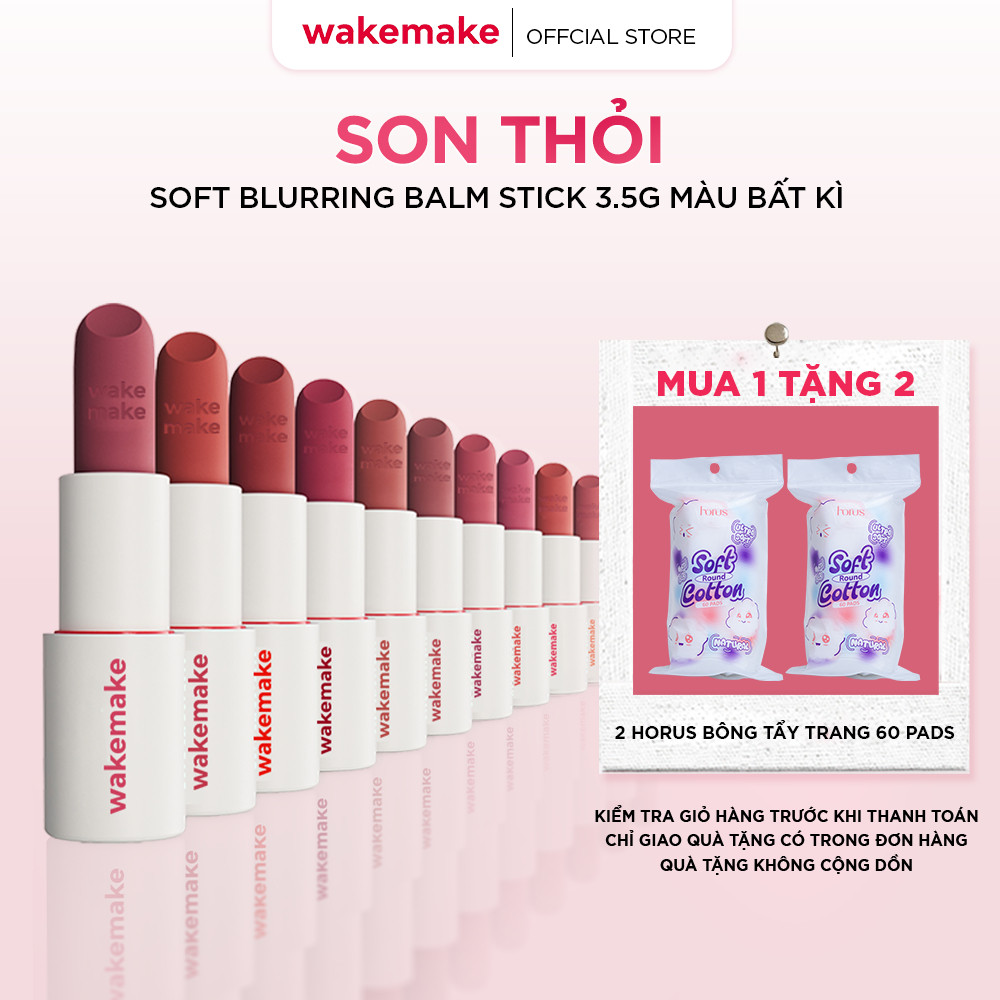 Son Thỏi Wakemake Soft Blurring Balm Stick 3.5g .#06 Neat