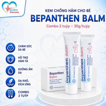 Combo 2/3 tuýp kem chống hăm Bepanthen Balm dạng kem mỡ 30g/tuýp