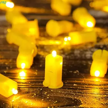 FRE 10 Chiếc Đèn Lồng, Đèn Tích Hợp Đèn Lồng Thu Nhỏ Đèn Lồng Đèn LED Wick, Phụ Kiện Đèn Lồng Màu Vàng DIY Chất Liệu Đèn Điện Tử Wicks Đèn Đèn Đèn Lồng Giấy