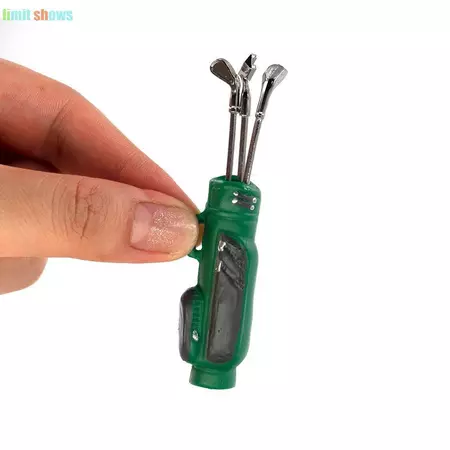 GIỚI HẠN HIỂN THỊ Mô hình chơi gôn thu nhỏ, Giả vờ chơi đồ chơi mô hình nhà búp bê Đồ chơi chơi chơi gôn, Phụ kiện búp bê Tỉ lệ 1: 12 với 3 gậy Đồ chơi thể thao Câu lạc bộ chơi gôn Mini Đồ chơi trẻ em