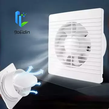 Quạt hút điện GOFIDIN, Quạt hút tắt tiếng mạnh mẽ, Loại bỏ mùi Luồng khí mạnh Tiếng ồn thấp Quạt thông gió nhà ở bền Không gian trong nhà
