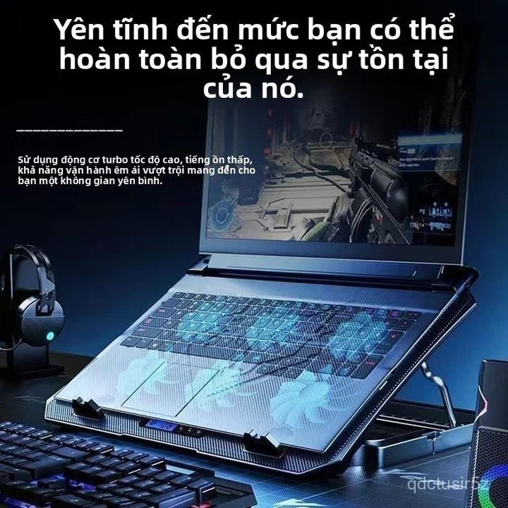 Thích hợp cho laptop ASUS Tianxuan, đế tản nhiệt đa năng với hệ thống tản nhiệt sáu quạt và khả năng tản nhiệt mạnh mẽ.