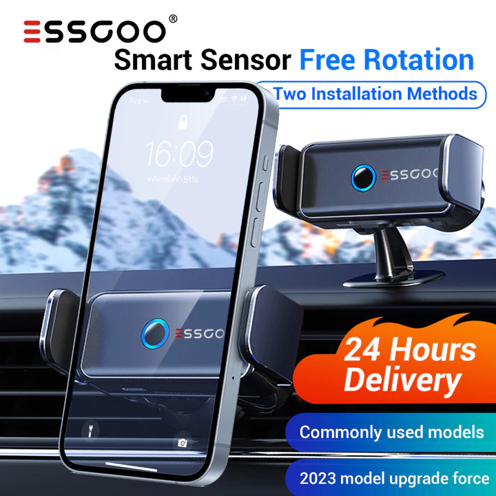 Novsight Giá đỡ điện thoại ô tô điện Tự động kẹp điện thoại di động Giá đỡ bảng điều khiển Giá đỡ điện thoại ô tô Điều chỉnh tự động Giá đỡ lỗ thông h