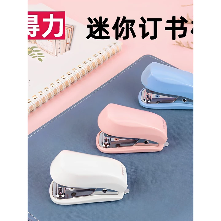 Deli Mini Stapler Sinh Viên Kích Thước Nhỏ Di Động Tiết Kiệm Nhân Công Kim Bấm Văn Phòng Hộ Gia Đình Macaron Màu Kim Bấm Nhỏ Văn Phòng Phẩm Sinh Viên Văn Phòng Phẩm Vật Dụng Văn Phòng Nhiều Màu Tùy Ch