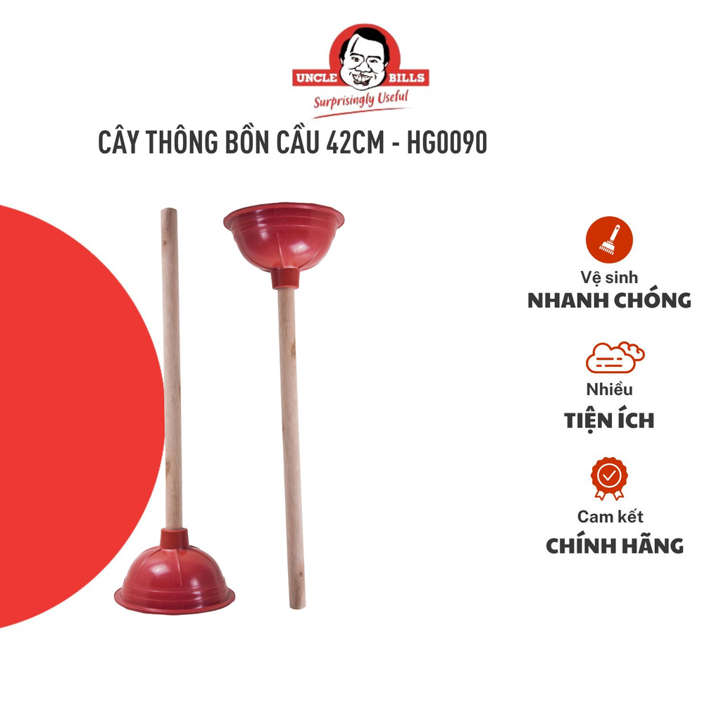 Cây Thông Bồn Cầu UNCLE BILLS 42cm Thông Tắc Bồn Cầu, Bồn Rửa Chén, Ống Cống Hiệu Quả - HG0090