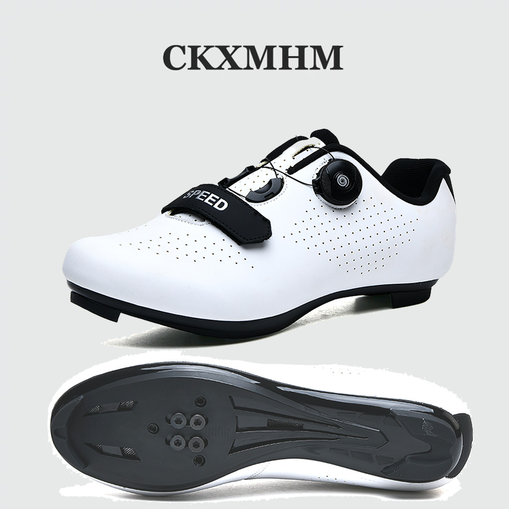 [Giao từ TP.HCM] Giày cá Road nam khóa xoay, giày đạp xe đường trường đế cứng, hỗ trợ can 2/3 lỗ, size 40–45