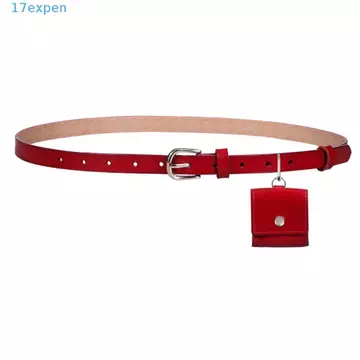 Women's Korean-Style PU Leather Belt Bag – Red