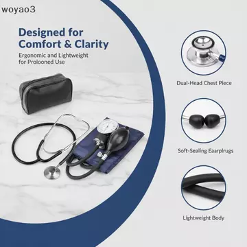 [WY3] 1 Bộ Máy Đo Huyết Áp Aneroid Chuyên Nghiệp Có Ống Nghe Hướng Dẫn Sử Dụng Máy Đo Huyết Áp Chính Xác Cho Bệnh Viện Gia Đình Sử Dụng Hàng Ngày [VN]