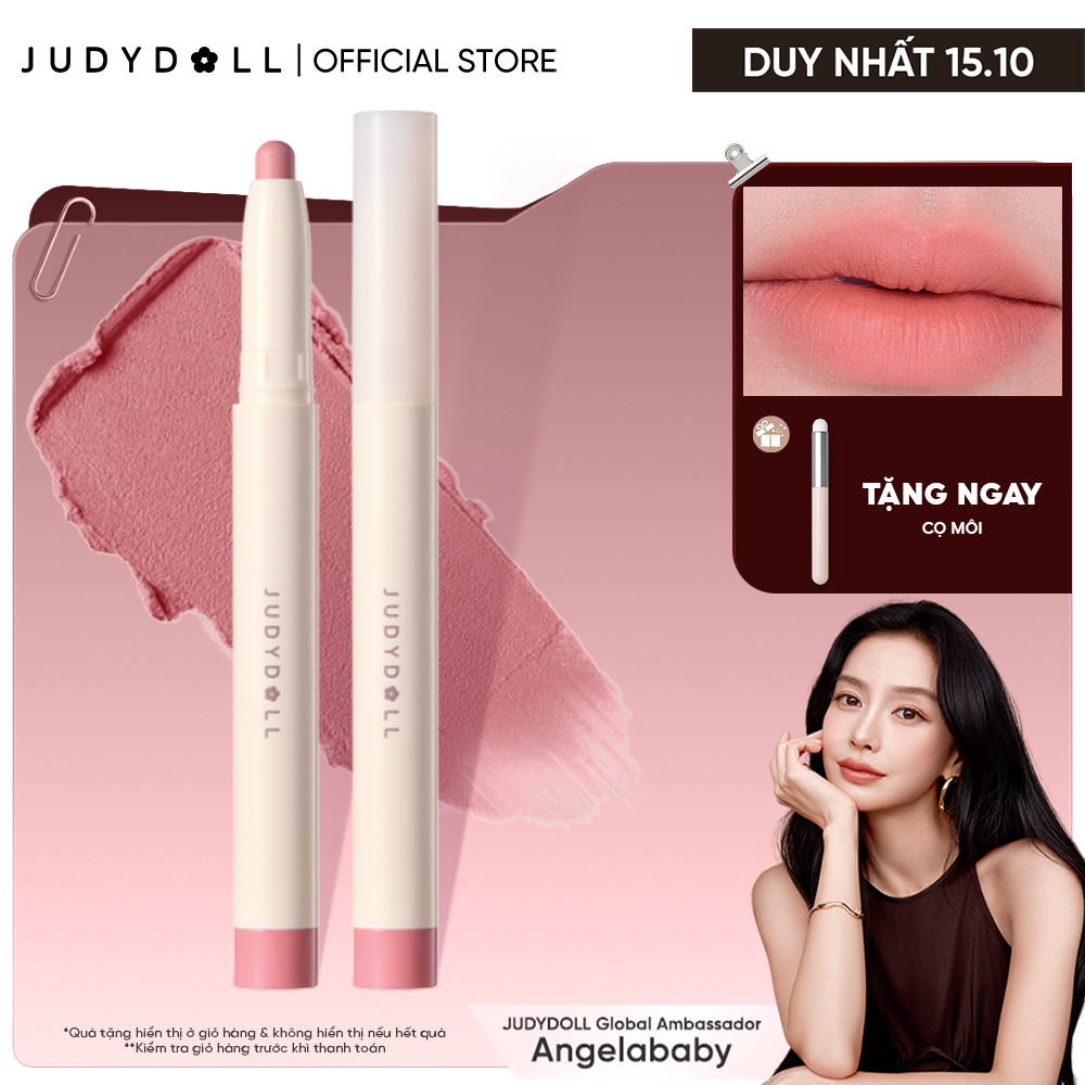 [MỚI] Chì kẻ viền môi JUDYDOLL Soft Matte Lip Pencil Che thâm môi Định hình môi dày Mịn mờ lì Lâu trôi 1,25g