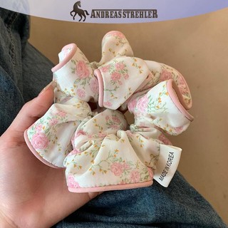 Onetimingfine Thời Trang Hàn Quốc Hoa Scrunchies Nữ Cô Gái Tóc Co Giãn Dây Cao Su Phụ Kiện Dây Buộc Tóc Dây Mũ Đội Đầu VN