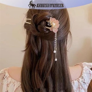 Onetimingfine sel Hanfu Tóc Đũa Mũ Nón Hình Chữ U Hoa Ngọc Trai Kẹp Tóc Phụ Kiện Tóc Phong Cách Trung Hoa Tóc Dính Đảng VN