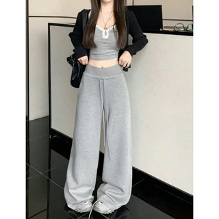 Quần Nỉ Nữ Dáng Ống Rộng Thu Đông Bản Cạp To Tôn Dáng Che Khuyết Điểm, Quần Ống Rộng Mẫu Mới Cạp Cao Tôn Dáng