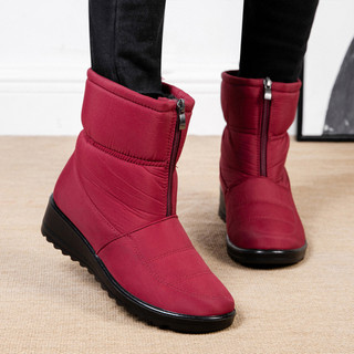 Giày Bốt Tuyết Cổ Điển Nữ Có Lông Lót Ấm Áp Thoải Mái Đến Mắt Cá Chân Booties Hàng Ngày Essentials Giày Đi Bộ