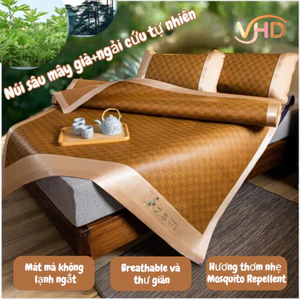 Nệm Chiếu Mây Lạnh Cao Cấp, Cây ngải cứu tự nhiên+vải dây leo cổ, Thân thiện với da mát mẻ