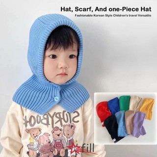 FILL Mũ Bảo Vệ Tai Cho Bé, Mũ Dệt Kim Dày Ấm Áp, Dệt Kim Hợp Thời Trang Màu Tích Hợp Sợi Beanie Cap Bé Trai Bé Gái