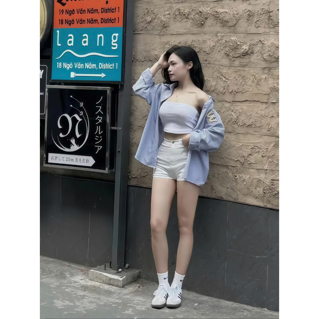 Quần short nữ kaki , Quần lưng cao KHÔNG TÚI lưng cao ôm sát body 😆 - Q01
