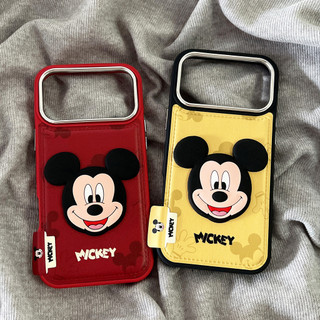 Ốp điện thoại hình chuột đen có khung mạ điện dễ thương Thích hợp cho iPhone17 16 15 14 13 Pro Max Bảo vệ Camera chống sốc Vỏ cứng chống rơi