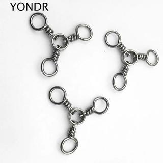 YONDR Câu Cá Xoay 25 Cái / gói Dụng Cụ Câu Cá Móc Xoay 3 Chiều Màu Đen Nickle Cho Cá Chép Trigeminal Xoay
