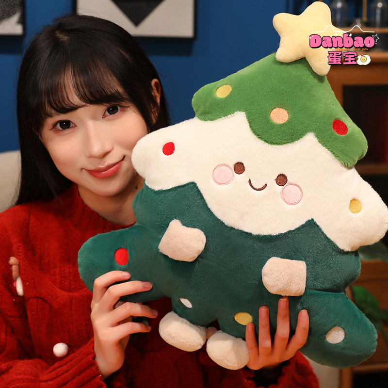 ((DANBAO) Cây thông Noel vui vẻ Đồ chơi sang trọng cho bé Búp bê cây thông Noel dễ thương Đồ trang trí Giáng sinh Chất liệu mềm Quà tặng cho bạn bè Quà tặng Giáng sinh Đồ chơi DANBAO