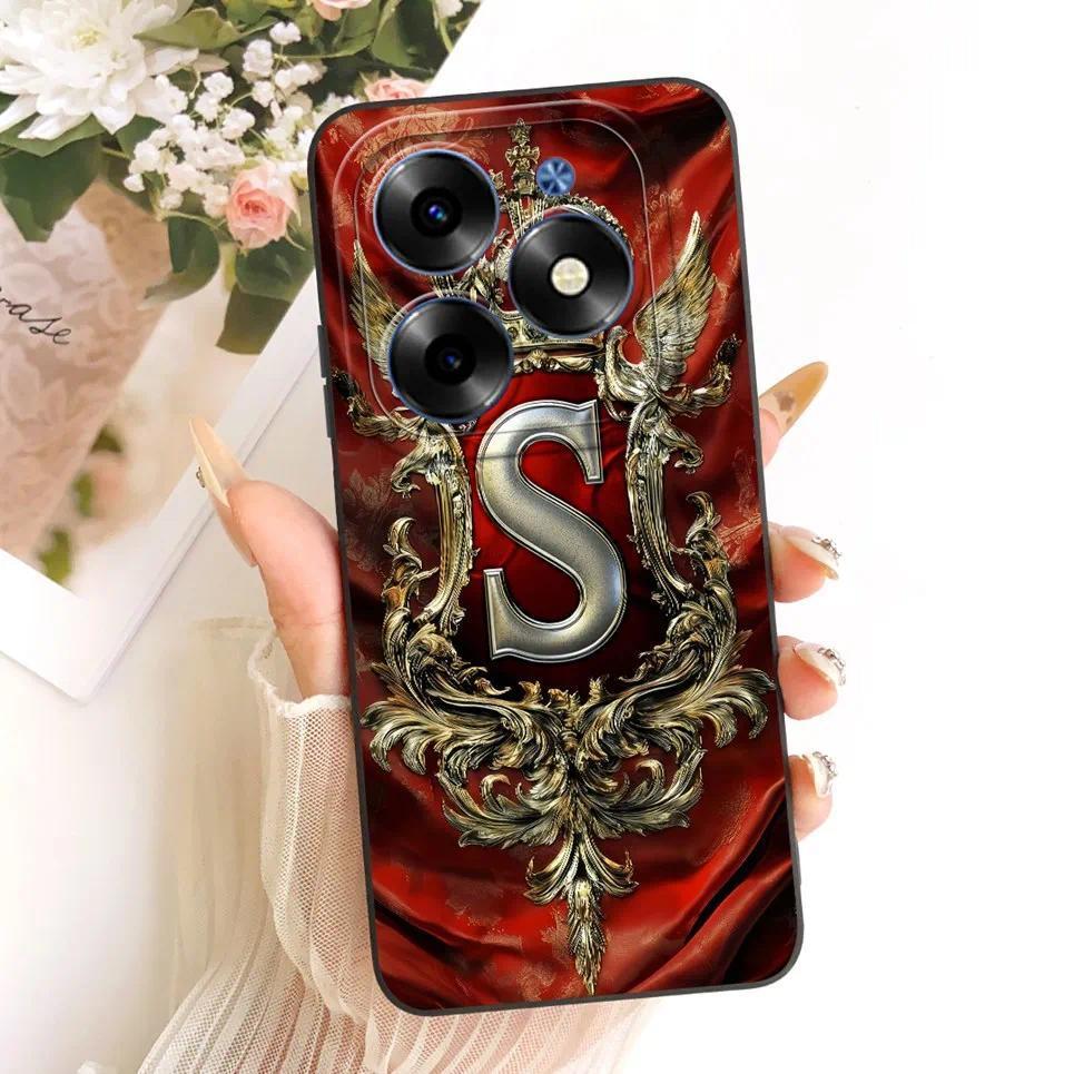 Dành Cho Tecno Spark 20C Spark20 KJ5 BG7 Vỏ Cho Spark GO 2024 BG7 Vỏ Điện Thoại Chữ Tranh Mềm Lỏng Ốp Lưng Silicon