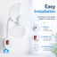 🌤️COD🌤️Quạt Treo Tường Mini 3 Cánh, Quạt Cắm Điện Xoay 360 Độ Để Nhà Bếp Nhà Tắm Tiện Lợi
