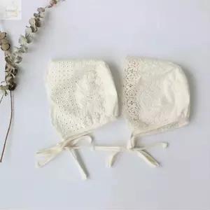 Mũ ren cho bé AWNGD, Mũ mùa hè thêu hoa có thể điều chỉnh cho trẻ em, Phụ kiện tóc Cotton thời trang Mũ sơ sinh ngoài trời