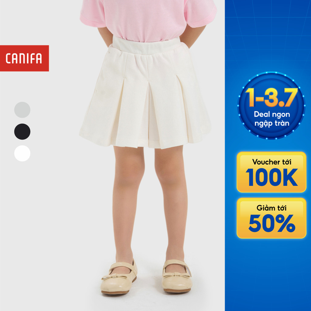Quần váy bé gái CANIFA dáng xòe xếp ly 1BS25S005