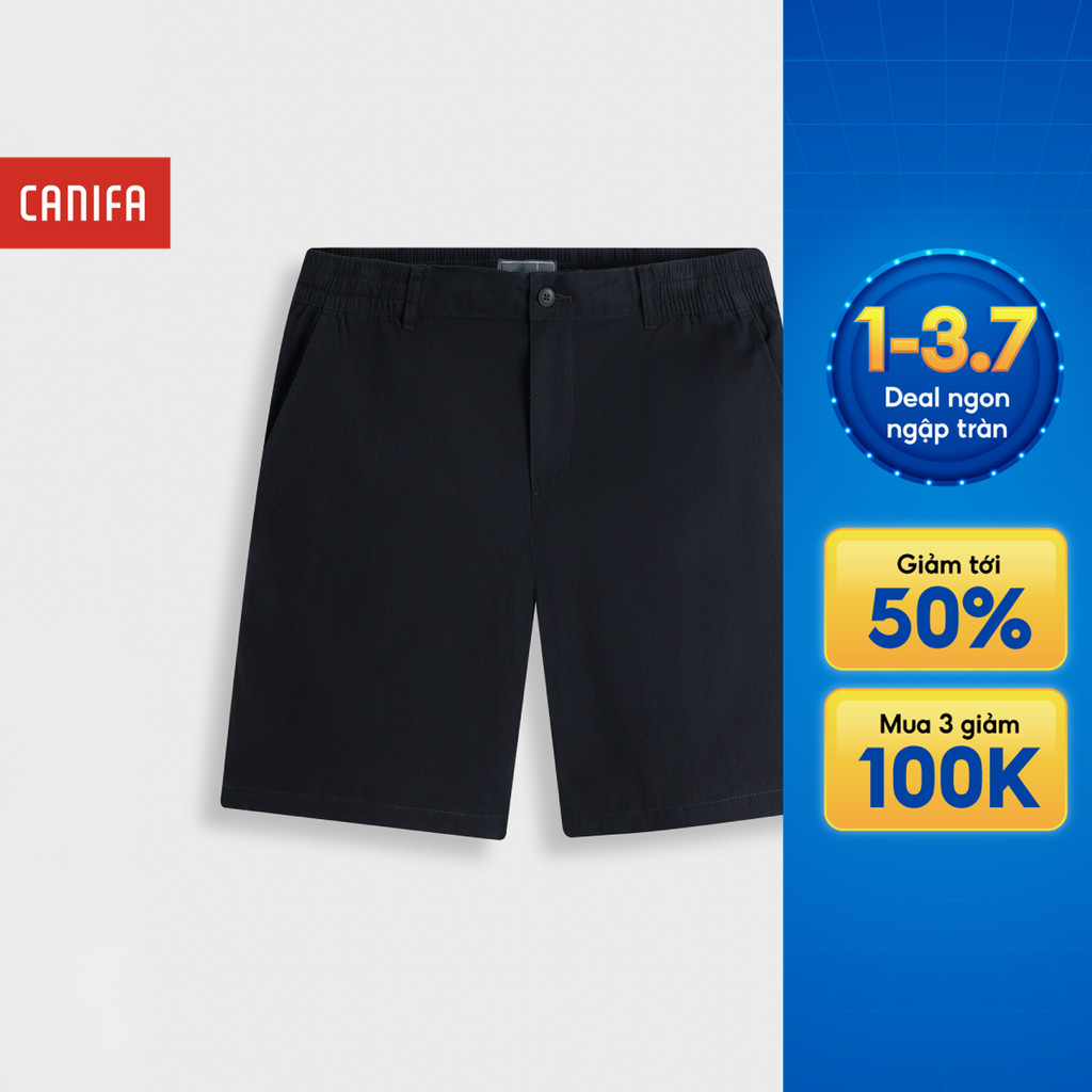 Quần short nam CANIFA chất cotton mềm mát dáng suông basic 8BS26S011